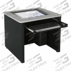 VERSADESK Computer Desk: Wood, Gray Matrix, 0 Drawers, 36 in Overall Wd, 31 in Overall Ht (MPN DV3624-BG). Key specifications — Desktop Material: Wood; Includes Modesty Panel: Yes; Kit Product Type: Computer Desk; Desktop Color: Gray Matrix; Brand: VERSADESK; Frame Color: Black; Frame Material: Steel; Product Type: Computer Desk.