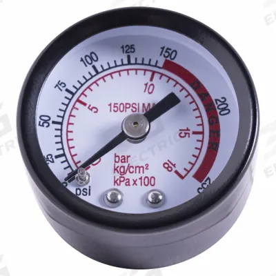 SPEEDAIRE Pressure Guage for 6 Gal, 1HP Pancake Air Compressor: F5013700373, 810RA7 - Air Compressor Parts