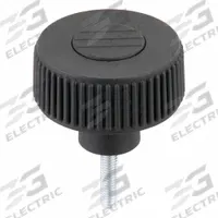 Hand Knob: Knurled, Plastic w/ Steel Thread, M5 Thread, 10 mm Thread Lg, 40 mm Dia, Gray (MPN K0260.5105X10). Key specifications — Brand: KIPP; Color: Gray.