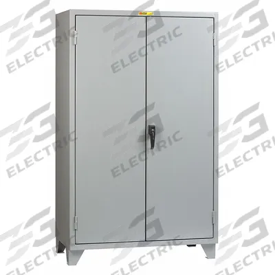 LITTLE GIANT Storage Cabinet: 60 in x 30 in x 78 in, Swing Handle & Keyed, 12 ga Panel Thick - Industrial Shelf Cabinets