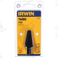 IRWIN Step Drill Bit: 9/16" to 1", Black Oxide HSS, 3-Flats Shank (MPN 10220). Key specifications — attr1234936: Not Impact Rated.