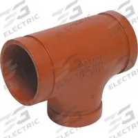 GRUVLOK Metal Pipe Tee: Tee, 6 in x 6 in x 2 1/2 in, Ductile Iron, EPDM Seal, 6 in Overall Lg (MPN 0390018067). Key specifications — Brand: GRUVLOK; Fitting Pipe Size: 6 in x 6 in x 2-1/2 in.