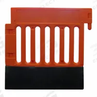 APPROVED VENDOR Pedestrian Barricade: Manual Carry, 38 in Ht, 3 9/16 ft Lg, 15 1/4 in Wd, Orange (MPN CSP-SW38-O-ADA35B). Key specifications — Brand: APPROVED VENDOR; Portability: Manual Carry; Material: Polyethylene; Message: No Legend; Includes: Self-Weighted Base; Finish: Unfinished; Connecting Option: Interlocking; ADA Compliance: Yes.