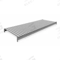 TENNSCO Shelf: 96 in x 36 in, 22 ga Beams, Steel, 2,150 lb Load Capacity (MPN 6940). Key specifications — Decking Material: Steel; Frame Finish: Powder Coated; Frame Material: Steel; Color: Industrial Gray; Includes: Cross Bars; Brand: TENNSCO.