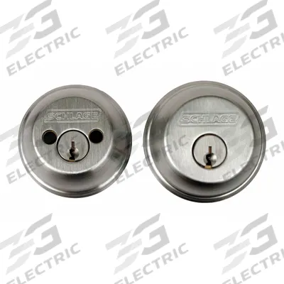 SCHLAGE Deadbolt Lock: Cylindrical, 1 3/8 in Door Thick - Max - Standard Cylindrical Deadbolts
