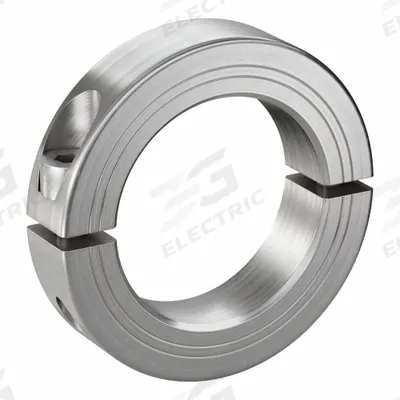 RULAND MANUFACTURING Shaft Collar: 2-Piece, Metric, Round, Clamp-On, 54 mm Bore Dia - Stainless Steel Shaft Collars