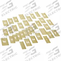 REESE INTERLOCKING STENCILS Stencil Set: 1/2 in Character Ht, 1/2 in Character Wd, Brass (MPN 10026). Key specifications — Includes: Small Space; Characters Included: Comma (,); Interlocking Orientation: Horizontal; Brand: REESE INTERLOCKING STENCILS; Included Characters: A to Z.