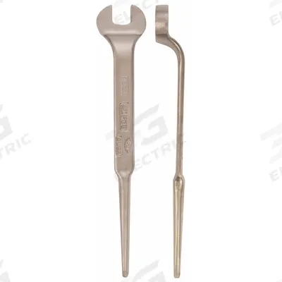AMPCO Spud Wrench: Aluminum Bronze, Natural, 1 1/16 in Head Size, 1 1/4 in Offset - SAE Nonsparking Offset Open End Spud Wrenches
