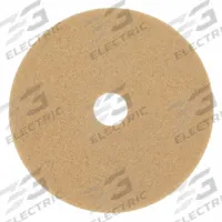 3M Burnishing Pad: Tan, 21 in Dia, Polyester, 3,000 RPM Max Speed, Round, 1 in Thick, 5 PK (MPN 3400). Key specifications — Shape: Round; Material Group: Synthetic Fiber; Brand Name: 3M/Scotch-Brite.