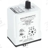 MACROMATIC Phase Monitor Relay: Socket Mounted, 10 A Current Rating, 208V AC, 8 Pins/Terminals (MPN PAP208). Key specifications — Monitored Parameters: Phase Loss; Manufacturer Part Number: PAP208; Brand: MACROMATIC.