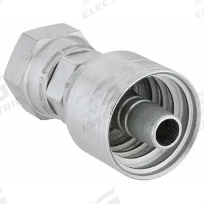 AEROQUIP Hydraulic Crimp Fitting: Steel x Steel, Straight, -8 For Hose Dash Size - Crimp Hydraulic Hose Fittings with NPSM Connection