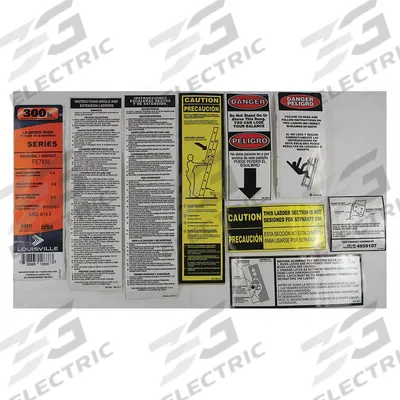 LOUISVILLE Label Kit: For 36Y438/36Y439/36Y440/36Y441/36Y442/36Y443/36Y444 - Material Handling Parts