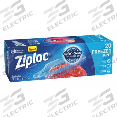 ZIPLOC Reclosable Bag: 2.7 mil Thick, 5 in Wd, 7 in Lg, Hang Hole Not Included - Single-Zip Reclosable Poly Bags