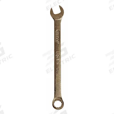 AMPCO Combination Wrench: Aluminum Bronze Nickel, Natural, 1 1/8 in Head Size - SAE Nonsparking 12-Point Combination Wrenches