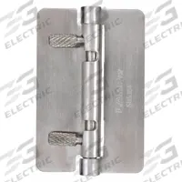 SUGATSUNE Butt Hinge: Stainless Steel, Full Surface, 2 15/16 in Leaf Wd (MPN HG-OTB75). Key specifications — Removable Pin: No; Bearing Type: Plain; Material: Stainless Steel.