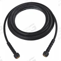 DEWALT Braided Hose: Mfr Part # 7107081, Steel, 25 ft Overall Lg, 1/4 in Overall Dia. Key specifications — Compatible with Manufacturer Model Number: DXPW1200E; Product Type: Braided Hose; Manufacturer Part Number: 7107081.