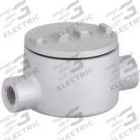 Conduit Outlet Body: Iron, GR, 2 in Trade Size, C Body, 76 cu in Body Capacity (MPN GRC200). Key specifications — Series: For Standard Body; Compatible Conduit Trade Size: 2 in; Thread Gender: Female; Hub Style: Threaded; Cover Included: Yes; Body Style: C; Connection Type: Threaded; Back Type: Round.