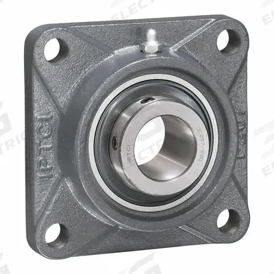 IPTCI BEARINGS Flange Mount Bearings: Radial Ball, 1 1/4 in Bore, Set Screws - High-Temperature Food-Grade Flange-Mount Ball Bearings