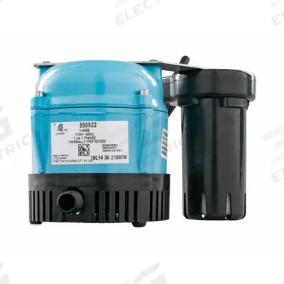 LITTLE GIANT Condensate Removal Pump: 115V AC, 5/8 gal Tank, 1/16 hp, 3.41 gpm - General-Purpose Condensate Tank Pumps