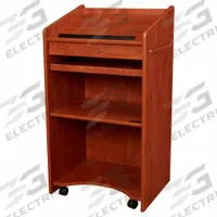OKLAHOMA SOUND Lectern: Cherry, Laminate, 46 in Overall Ht, 25 in Overall Wd, 20 in Overall Dp (MPN 600-CH). Key specifications — attr986520: Cherry; attr986513: OKLAHOMA SOUND; attr986529: No; attr986538: Laminate; attr986530: Yes.