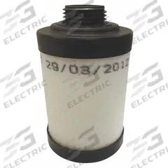 ELMO RIETSCHLE Exhaust Filter: 99.97% Efficiency, 2 1/4 in Outside Dia, 3 1/2 in Overall Ht (MPN 731399). Key specifications — attr101190: 731399; attr101197: 5KY77; attr101198: Mfr. No. VCB-20; attr101193: ELMO RIETSCHLE.
