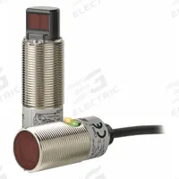 OMRON Photoelectric Sensor: M18 Threaded, Non-Terminated Cable, 10-30V DC, PNP (MPN E3FB-DP112M). Key specifications — Brand: OMRON; Electrical Connection: Bare Wire; Manufacturer Part Number: E3FB-DP112M; Body Material: Brass; DC Supply Voltage Rating: 10-30V DC; Series: E3FB; Electrical Installation Type: Prewired Cable; Nominal Sensor Diameter: M18 Threaded.