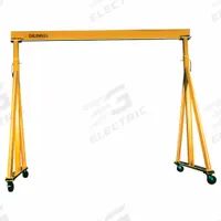 CALDWELL Portable Gantry Crane: Adj Span, Adj Ht, 10,000 lb Load Capacity, Steel, 8.1 ft to 12 ft (MPN K90-5-12/14). Key specifications — Rotating Legs: Yes; Brand: CALDWELL; Height Adjustability: Adjustable Height; Mobility Under Load: Mobile.