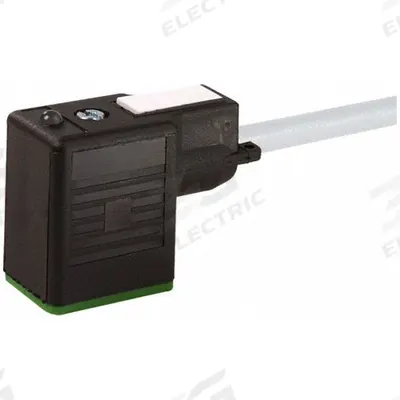 MURRELEKTRONIK Cordset: MSUD BI Female Right Angle x Bare Wire, 10 m Cable Lg, PUR, Gray - DIN Form Industrial B Solenoid Connector Single-Ended Cordsets