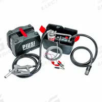 PIUSI Electric Drum Pump: 24 V DC, 12 gpm Max. Flow Rate, Pump with Hose & Nozzle, Cast Iron, Manual (MPN F0023201B). Key specifications — Brand: PIUSI; Meter: Not Included.
