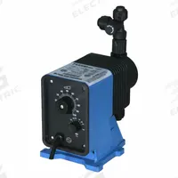 PULSATRON Chemical Metering Pump: Solenoid, 115V AC, 1/60 hp HP, PVC Head, CSPE/PTFE Diaphragm, PVC (MPN LB03SA-VVC9-XXX). Key specifications — Brand: PULSATRON; Diaphragm Material: CSPE/PTFE; Reproducibility: ±2.0%; Nameplate Voltage: 115V AC; Check Ball Material: Ceramic; Fitting Material: PVC; Seal Material: FKM.