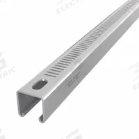 Strut Channel: Steel, Pre-Galvanized Zinc, 12 ga Gauge, Perforated Slot, 8 mm Slot Spacing (MPN DS-SS15812-24-PG/10). Key specifications — Material: Steel; Color: Gray; Finish: Pre-Galvanized Zinc; Slot Type: Narrow Slotted; Brand: DAKOTA SYSTEMS.
