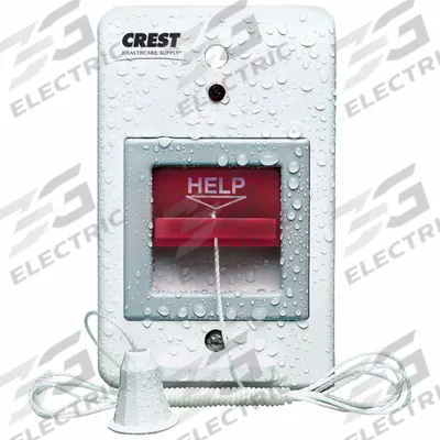 CREST HEALTHCARE SUPPLY Pullcord Station: 2 3/4 in Overall Wd, 28V DC - Call Stations