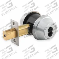 DORMAKABA Deadbolt Lock: Cylindrical, SFIC, 2 in Door Thick - Max, Chrome (MPN QDB183626S4DBSLC). Key specifications — ADA Compliant: Yes; Brand: DORMAKABA; Cylinder Core Type: Small Format Interchangeable Core Cylinder; Finish: Satin Chromium-Plated; Keyway Type: Less Cylinder; Includes Core: Core Included; Ligature Resistance: Not Ligature-Resistant.