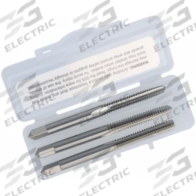 CLE-LINE Tap Kit: M3x0.5 Metric, D3 / 6H, 3 Flute, High Speed Steel (MPN C63204) - Three-Piece Hand Tap Sets