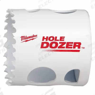 MILWAUKEE Hole Saw: 1 7/8 in Saw Dia., 3.5 Teeth per Inch, 1 5/8 in Max. Cutting Dp - Multi-Material-Cutting Hole Saws without Arbor