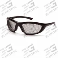 PYRAMEX Safety Glasses,Trifecta Steel,Mesh: Black Lens, Full-Frame, Uncoated, Vented, Black Frame (MPN SB74WMD). Key specifications — Brand: PYRAMEX; Frame Color: Black; Lens Color: Black; Lens Type: Mesh.