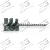 WEILER Round Tube Brush: Single Stem, Stainless Steel, 1 in Dia, 0.008 in Fill Dia, 1/4 in Stem Dia (MPN 91036). Key specifications — Brand: WEILER.