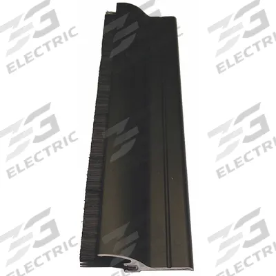 PEMKO Door Sweep: Brush Insert, Aluminum, 48 in Lg, 1/2 in Wd - Door Sweeps