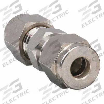 HAM-LET Compression Fitting Union: 1/2 in OD x 1/2 in OD Fitting Size - Double-Ferrule Stainless Steel Fittings