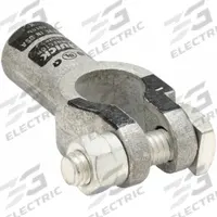 QUICKCABLE Battery Terminal: Straight, Crimp, 1/0 ga, Black Color, Negative, Copper/Tin (MPN 4010-525-001N). Key specifications — Contact Material: Copper; Alignment: Straight; Color Code: Black; Connection Type: Crimp; Gauge: 1/0 ga; Polarity: Negative; Brand: QUICKCABLE.