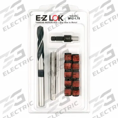 APPROVED VENDOR Self Locking Thread Insert: Thin Wall, M12-1.75 Int Thrd Sz - Self-Locking Insert & Installation Tool Kits