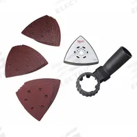 MILWAUKEE Sanding Sheet Set: 3 1/2 in Wd, 60_80_120 Grit, 15 Sheets, Sanding Sheet Set (MPN 49-90-2400). Key specifications — attr1097525: Aluminum Oxide; attr1097555: MILWAUKEE.