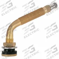 HALTEC Air Liquid Valve: Air Liquid Tire Valve, Clamp-In, 65° Valve Stem Angle, L-Shape, Tractors (MPN TV-621A). Key specifications — Valve Type: Clamp-In; Thread Size: 0.305-32; Valve Shape: L-Shape; Color: Brass; Product Type: Air Liquid Tire Valve; Compatible Vehicle Type: Tractors; Material: Metal; Brand: HALTEC.