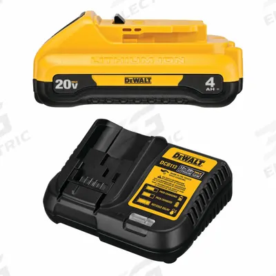 DEWALT Battery and Charger Kit: 20V MAX*, 4 Ah, Battery Included, Charger Included - DEWALT Cordless Tool Batteries