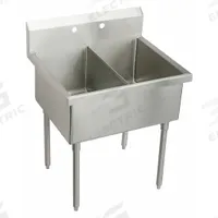 ELKAY Scullery Sink: 2 Bowls, 44 in Overall Ht, 33 in Overall Lg, 27 1/2 in Overall Wd, Widespread (MPN WNSF82302). Key specifications — Brand: ELKAY.