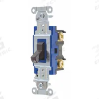 BRYANT Wall Switch: Toggle Switch, 3-Way, Maintained, Brown, 120/277V AC, 15 A (MPN 4803B). Key specifications — Illuminated: No; Voltage Rating: 120/277V AC.