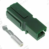 ANDERSON POWER PRODUCTS Connector: 1327G5-BK/1332-BK, 15_45 Shell Size, 1 Poles, 600V, 55 A, Green (MPN 1395G3). Key specifications — Kit Contents - Description: PP15/45 Housing with Green Splice; Housing Color: Green; Number of Poles: 1; Series: Powerpole; Current Rating: 55 A; Manufacturer Part Number: 1395G3; Kit Contents - Part Numbers and Quanity: 1332-BK; Voltage Rating: 600V.