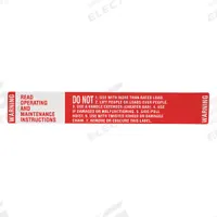 COFFING Warning Label: Lever Chain Hoists, 12,000 lb Compatible Load Capacity, RA-15/RA-20, 687K6. Key specifications — Compatible Series: RA-20; Manufacturer Part Number: 687K6.