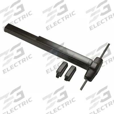 VON DUPRIN Surface Vertical Rod: 3 ft Max Door Wd - Surface Vertical Rod Push Bars