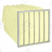 GRAINGER Pocket Air Filter: 20 in x 20 in x 29 in, MERV 14, Yellow, Synthetic, 6 Pockets (MPN 2JUZ7). Key specifications — Display Sell UOM: EA; Brand: GRAINGER; Media Material: Synthetic; Performance Rating: MERV 14.